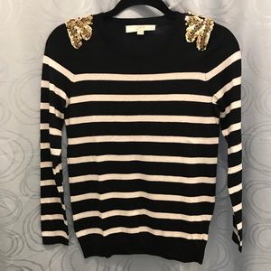 Beautiful striped and embellished “LOFT” sweater